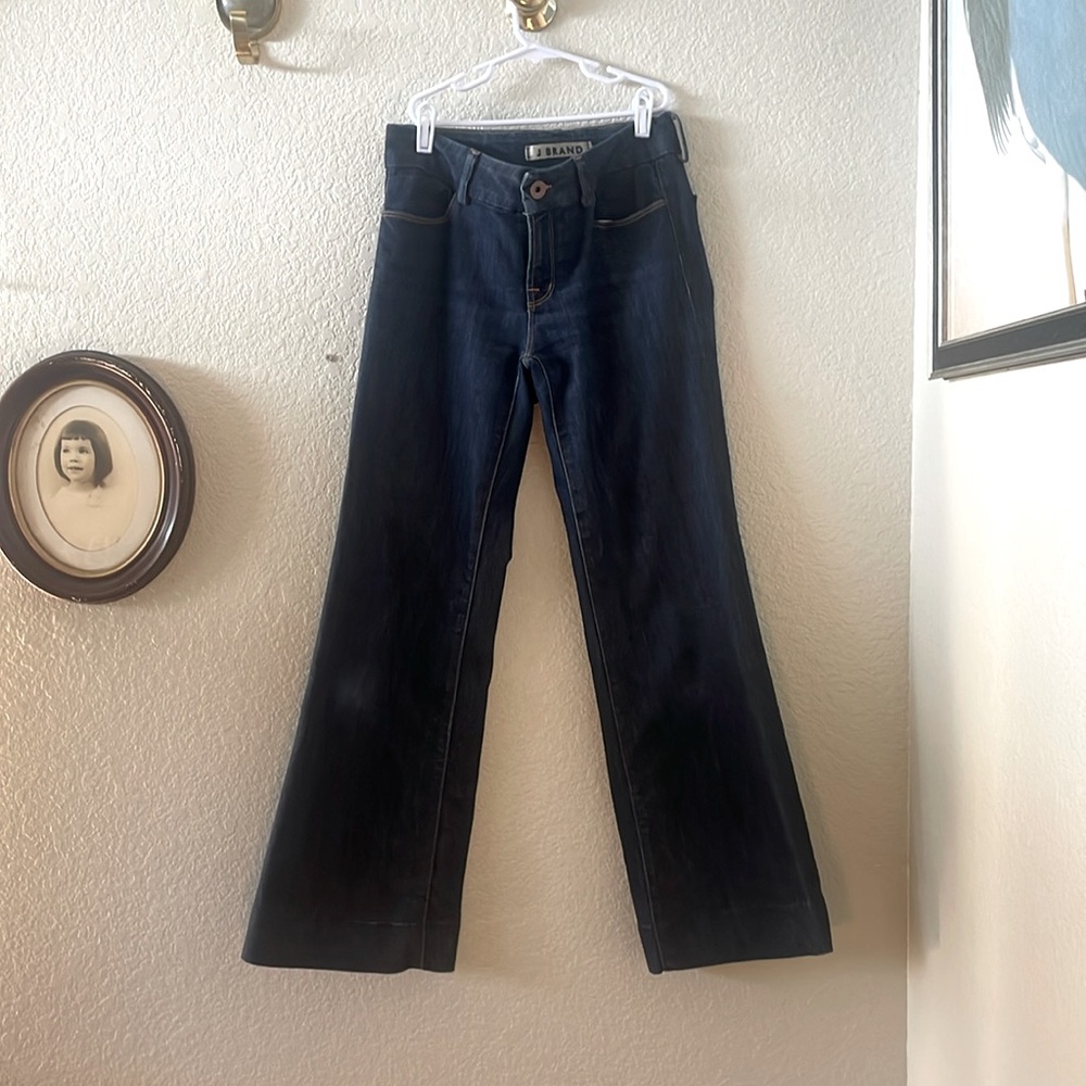 JBRAND Monroe flare/wide jeans *dark blue wash/size 27*